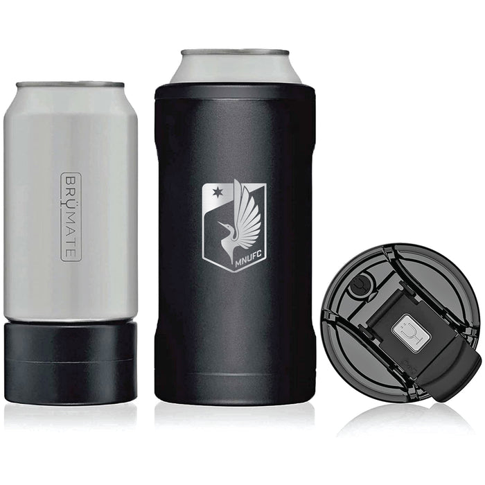 BruMate Hopsulator Trio 3-in-1 Insulated Can Cooler with Minnesota United FC Etched Primary Logo