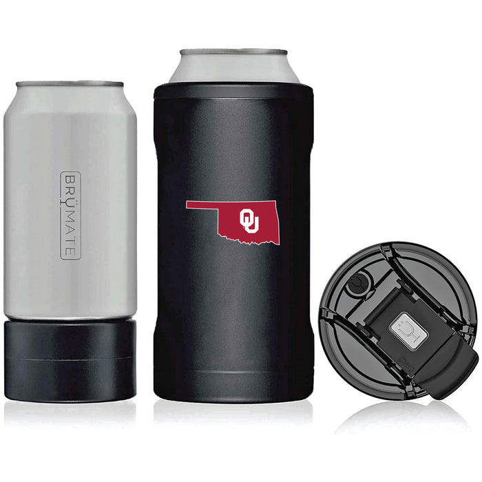 BruMate Hopsulator Trio 3-in-1 Insulated Can Cooler with Oklahoma Sooners State Design