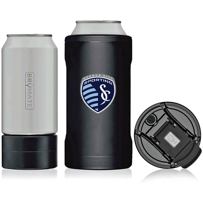 BruMate Hopsulator Trio 3-in-1 Insulated Can Cooler with Sporting Kansas City Primary Logo