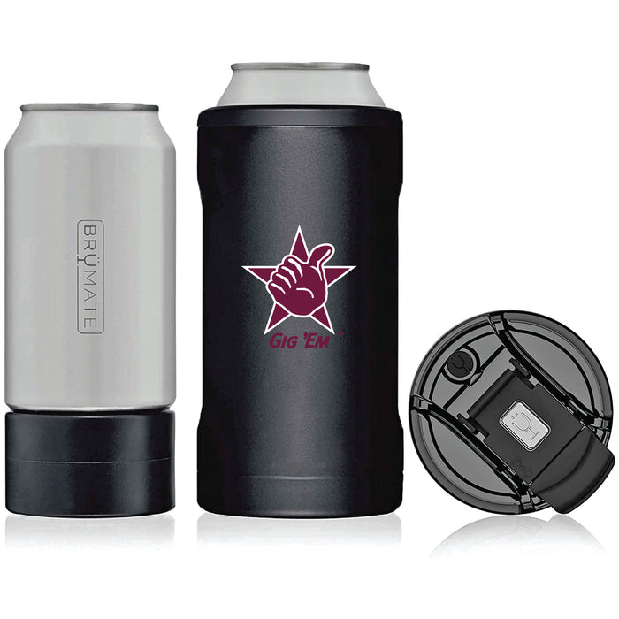 BruMate Hopsulator Trio 3-in-1 Insulated Can Cooler with Texas A&M Aggies Texas A&M Gig Em