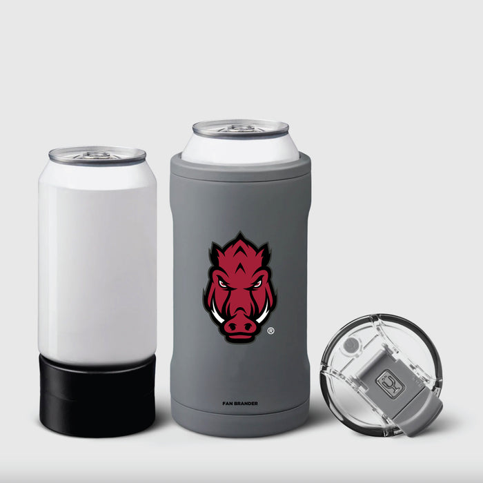 BruMate Hopsulator Trio 3-in-1 Insulated Can Cooler with Arkansas Razorbacks Secondary Logo