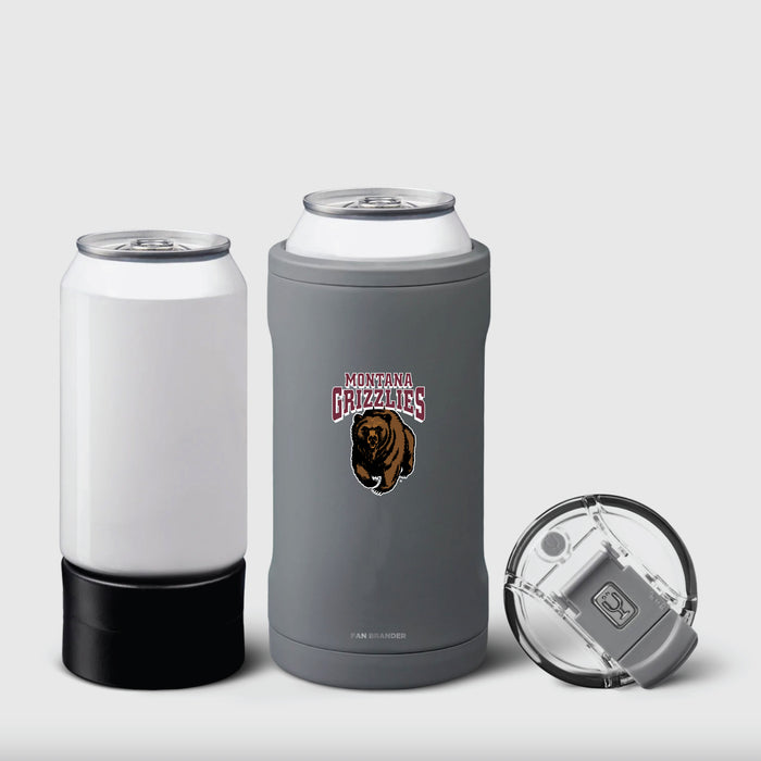 BruMate Hopsulator Trio 3-in-1 Insulated Can Cooler with Montana Grizzlies Primary Logo