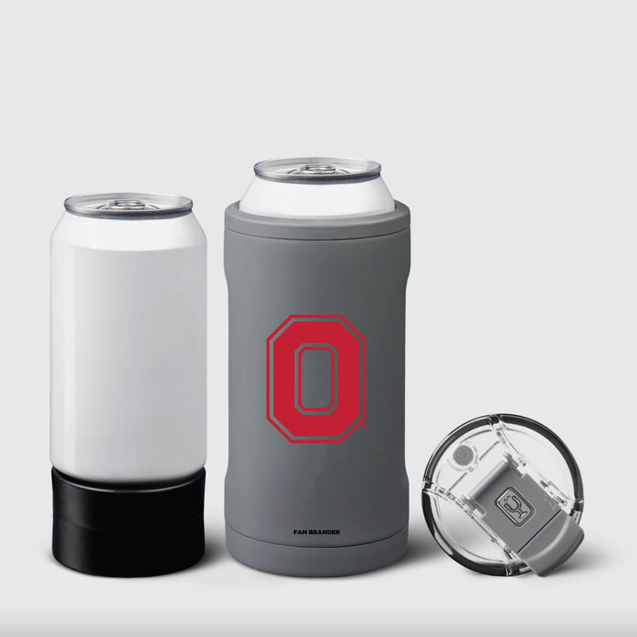 BruMate Hopsulator Trio 3-in-1 Insulated Can Cooler with Ohio State Buckeyes Secondary Logo