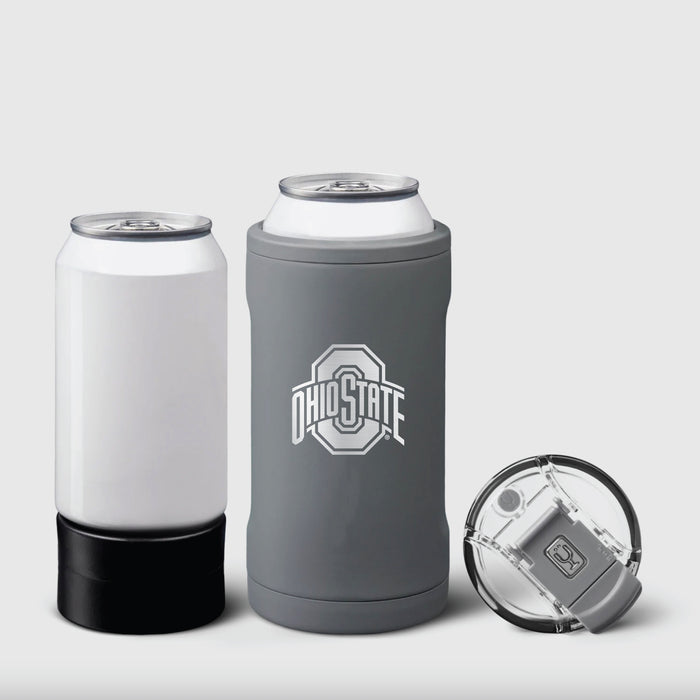 BruMate Hopsulator Trio 3-in-1 Insulated Can Cooler with Ohio State Buckeyes Etched Primary Logo