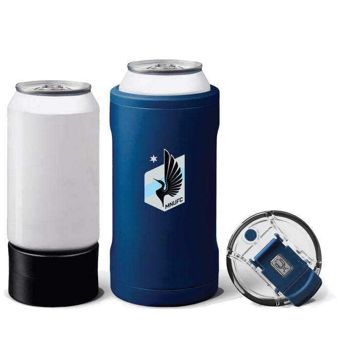 BruMate Hopsulator Trio 3-in-1 Insulated Can Cooler with Minnesota United FC Primary Logo