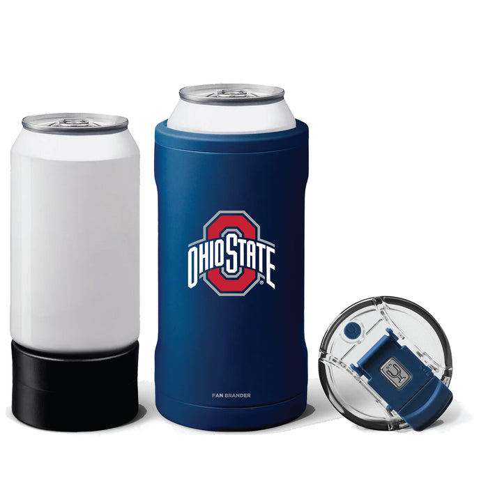 BruMate Hopsulator Trio 3-in-1 Insulated Can Cooler with Ohio State Buckeyes Primary Logo
