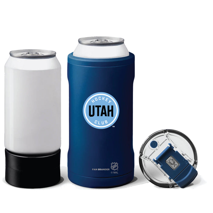 BruMate Hopsulator Trio 3-in-1 Insulated Can Cooler with Utah Hockey Club Primary Mark