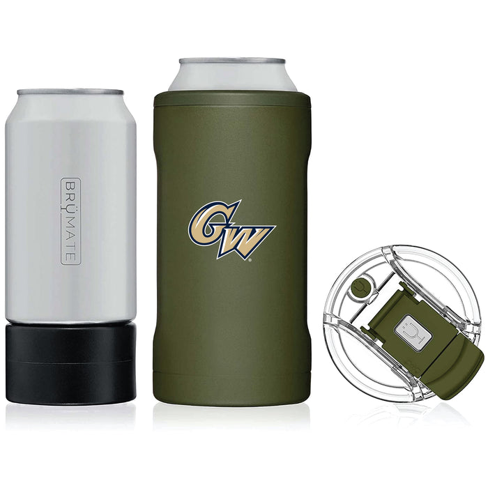 BruMate Hopsulator Trio 3-in-1 Insulated Can Cooler with George Washington Revolutionaries Primary Logo