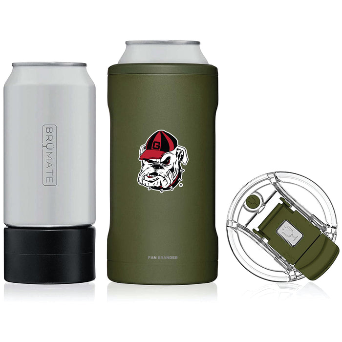 BruMate Hopsulator Trio 3-in-1 Insulated Can Cooler with Georgia Bulldogs Georgia Bulldog