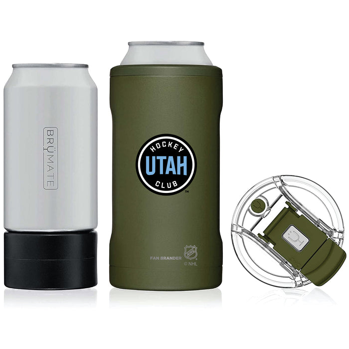 BruMate Hopsulator Trio 3-in-1 Insulated Can Cooler with Utah Hockey Club Primary Mark