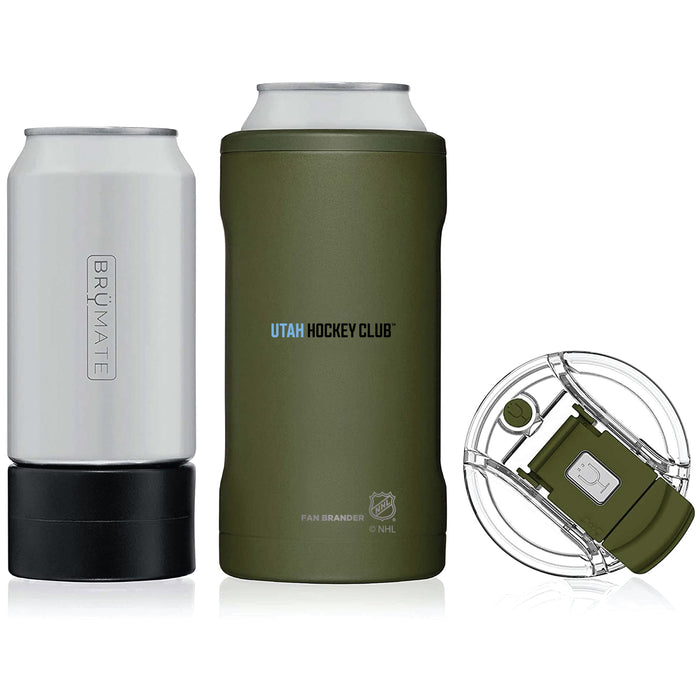 BruMate Hopsulator Trio 3-in-1 Insulated Can Cooler with Utah Hockey Club Wordmark