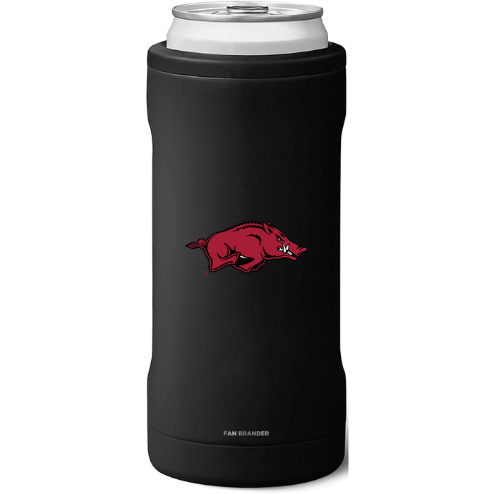 BruMate Slim Insulated Can Cooler with Arkansas Razorbacks Primary Logo