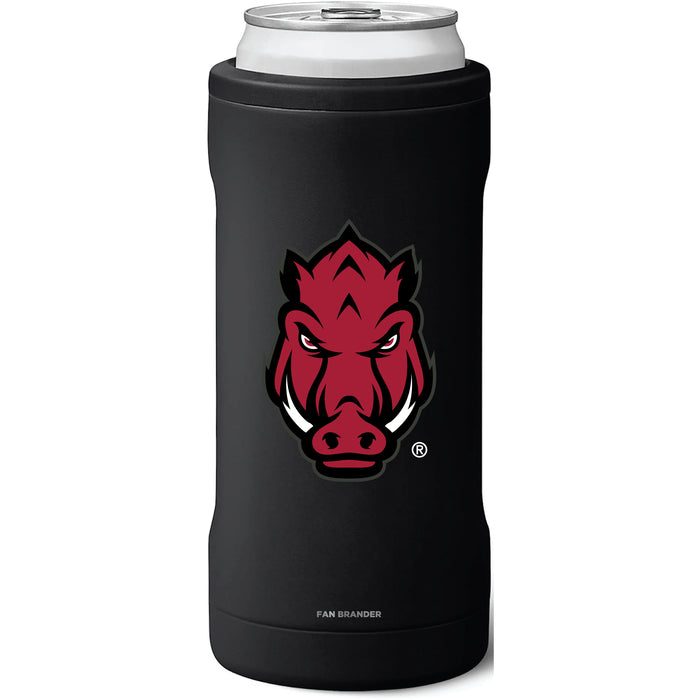 BruMate Slim Insulated Can Cooler with Arkansas Razorbacks Secondary Logo