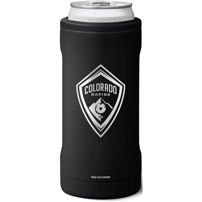 BruMate Slim Insulated Can Cooler with Colorado Rapids Etched Primary Logo