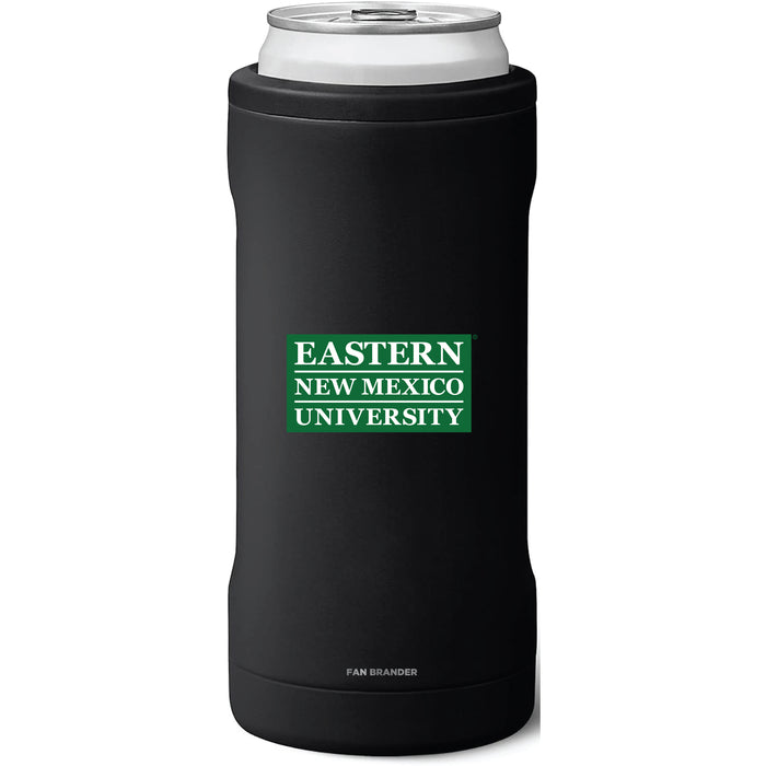 BruMate Slim Insulated Can Cooler with Eastern New Mexico Greyhounds Primary Logo