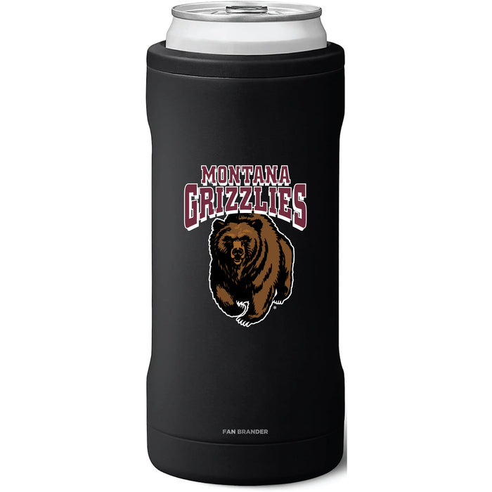 BruMate Slim Insulated Can Cooler with Montana Grizzlies Primary Logo