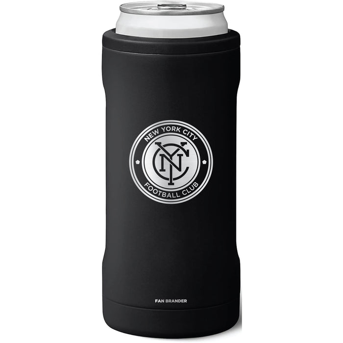 BruMate Slim Insulated Can Cooler with New York City FC Etched Primary Logo