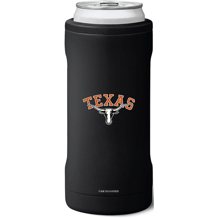 BruMate Slim Insulated Can Cooler with Texas Longhorns  Secondary Logo