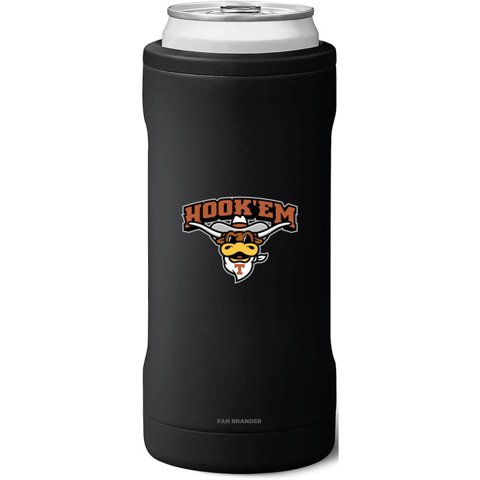 BruMate Slim Insulated Can Cooler with Texas Longhorns  Hook EM