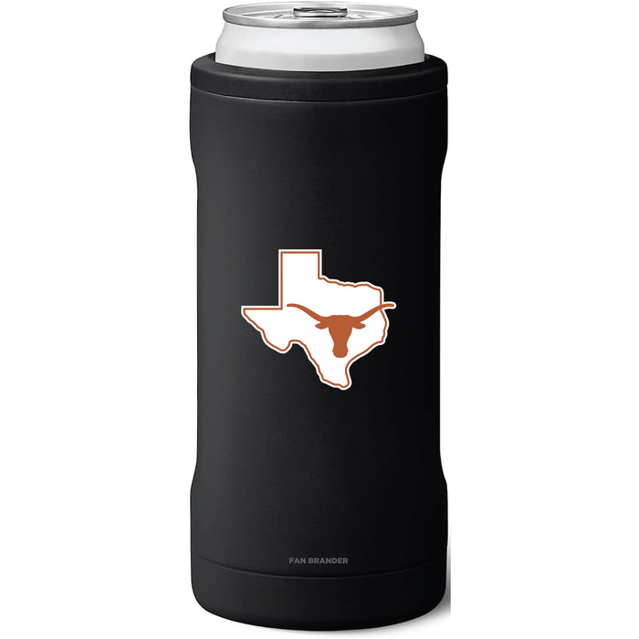 BruMate Slim Insulated Can Cooler with Texas Longhorns  State Design