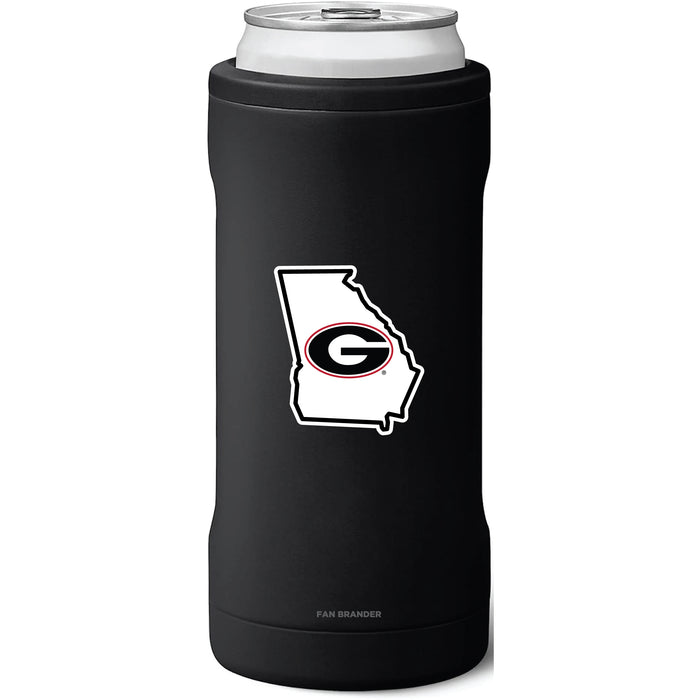 BruMate Slim Insulated Can Cooler with Georgia Bulldogs State Design