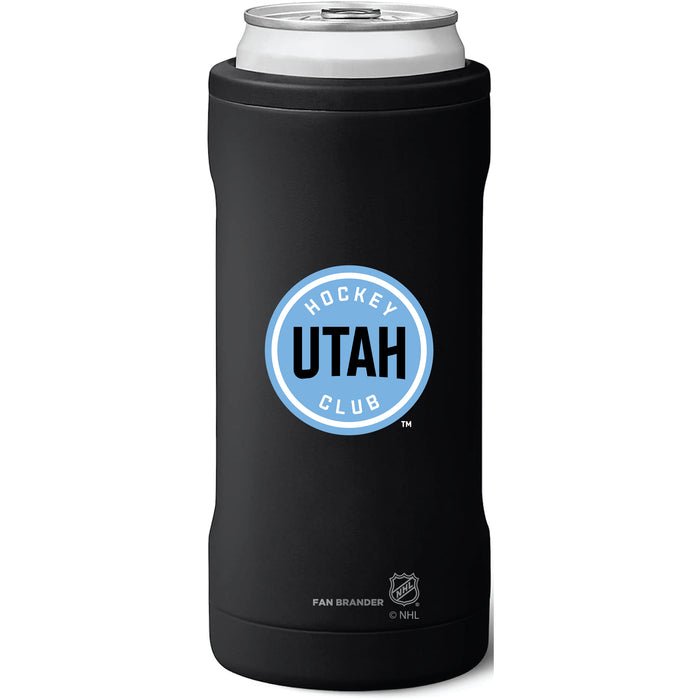 BruMate Slim Insulated Can Cooler with Utah Hockey Club Primary Mark