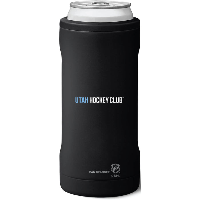 BruMate Slim Insulated Can Cooler with Utah Hockey Club Wordmark