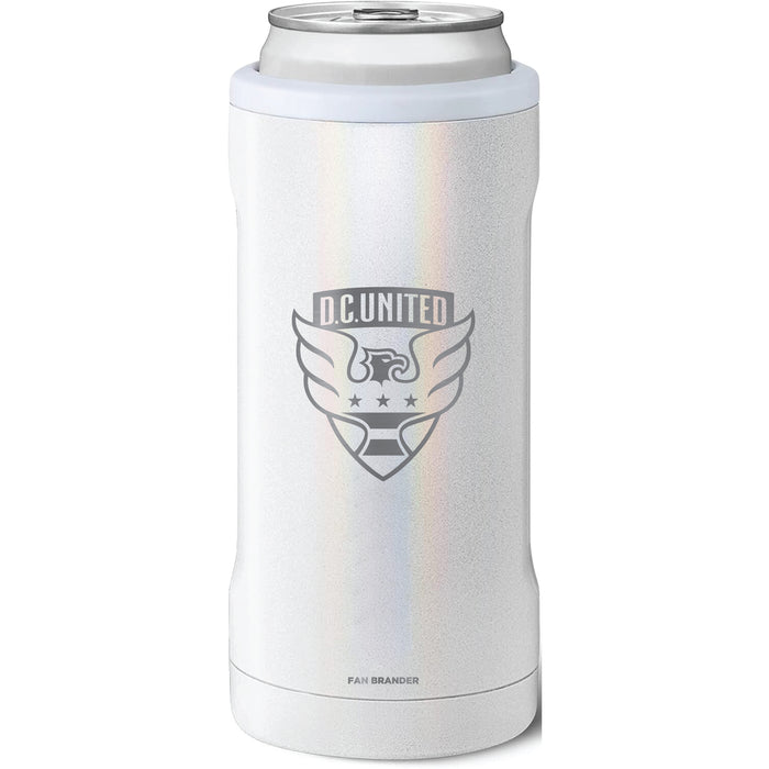 BruMate Slim Insulated Can Cooler with D.C. United Etched Primary Logo