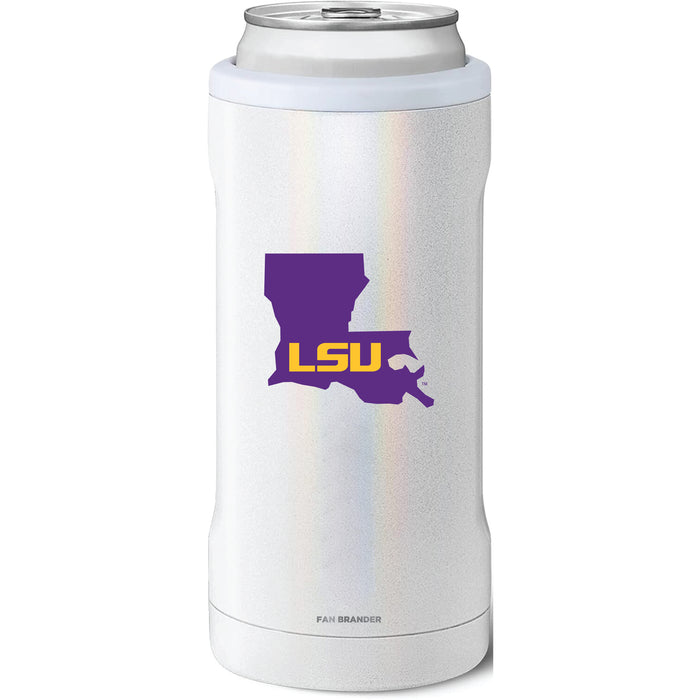 BruMate Slim Insulated Can Cooler with LSU Tigers State Design