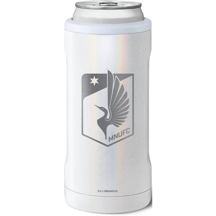 BruMate Slim Insulated Can Cooler with Minnesota United FC Etched Primary Logo