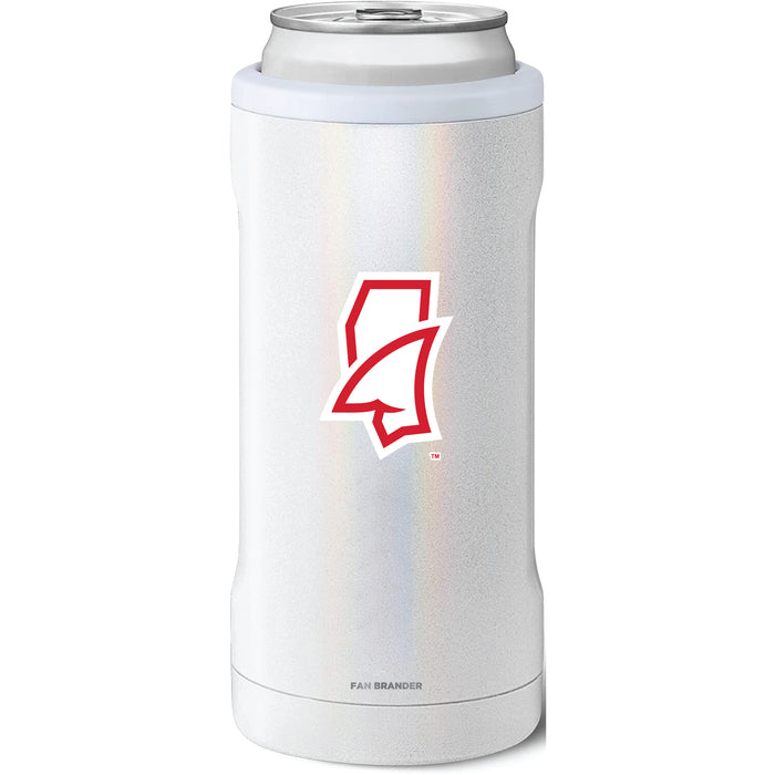 BruMate Slim Insulated Can Cooler with Mississippi Ole Miss Mississippi Land Shark