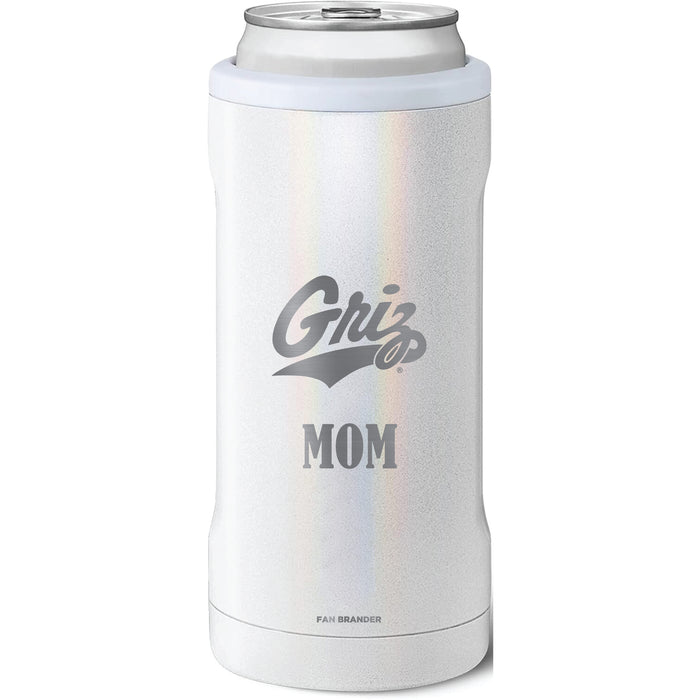 BruMate Slim Insulated Can Cooler with Montana Grizzlies Mom Primary Logo