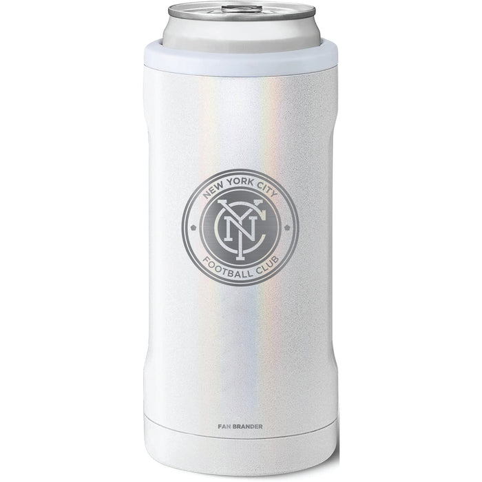 BruMate Slim Insulated Can Cooler with New York City FC Etched Primary Logo