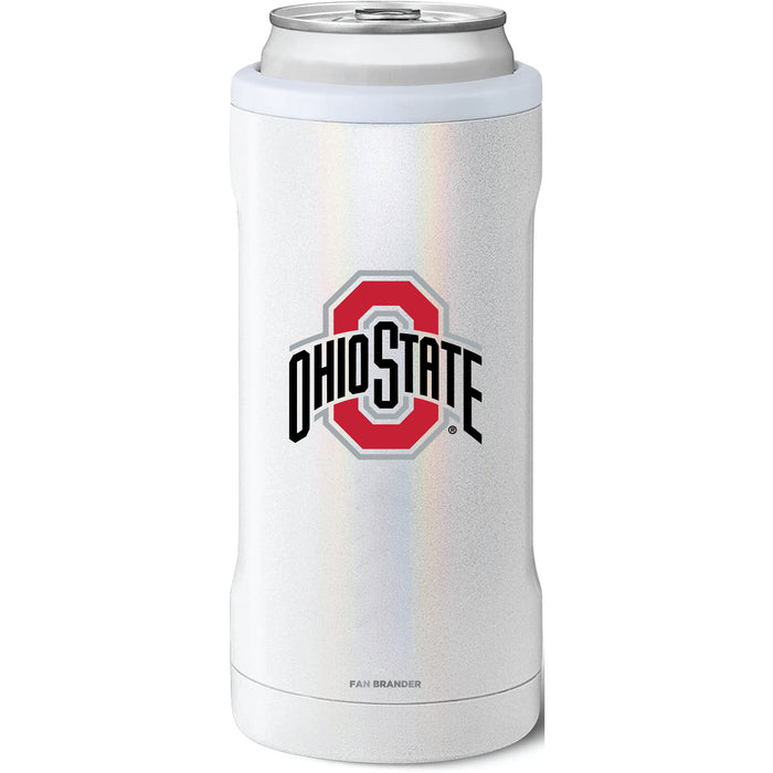 BruMate Slim Insulated Can Cooler with Ohio State Buckeyes Primary Logo