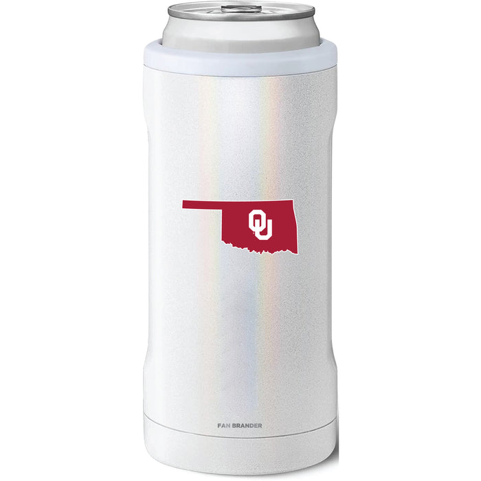 BruMate Slim Insulated Can Cooler with Oklahoma Sooners State Design