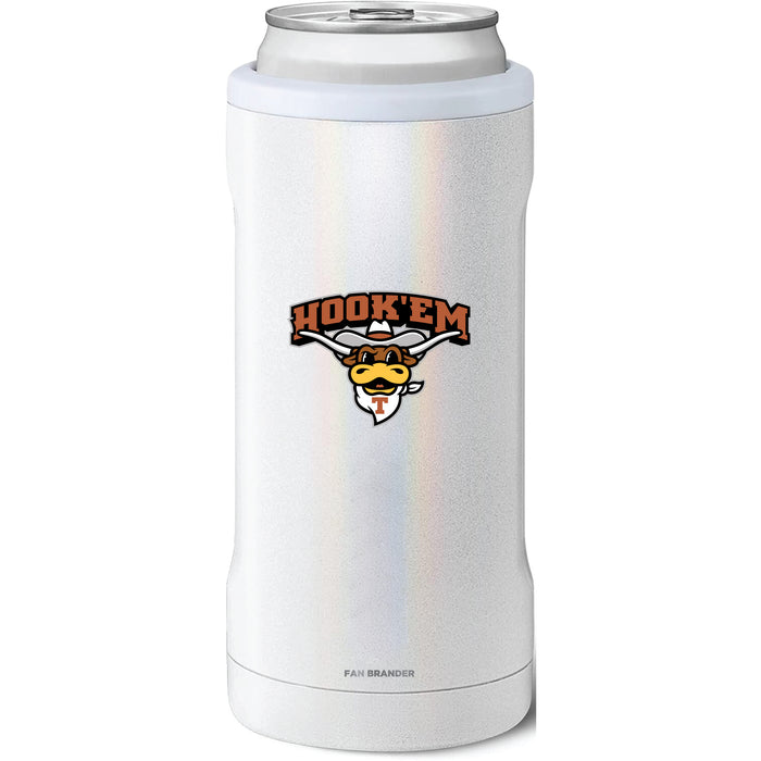 BruMate Slim Insulated Can Cooler with Texas Longhorns  Hook EM