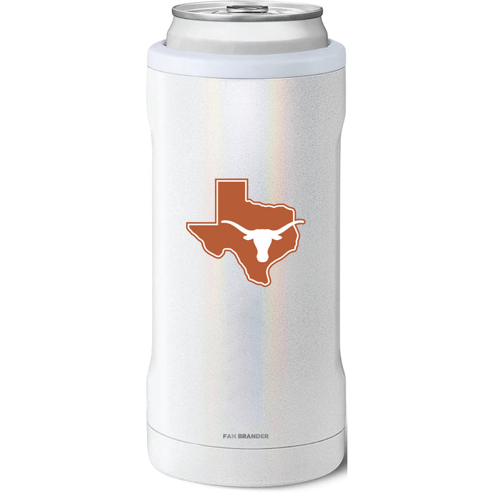 BruMate Slim Insulated Can Cooler with Texas Longhorns  State Design