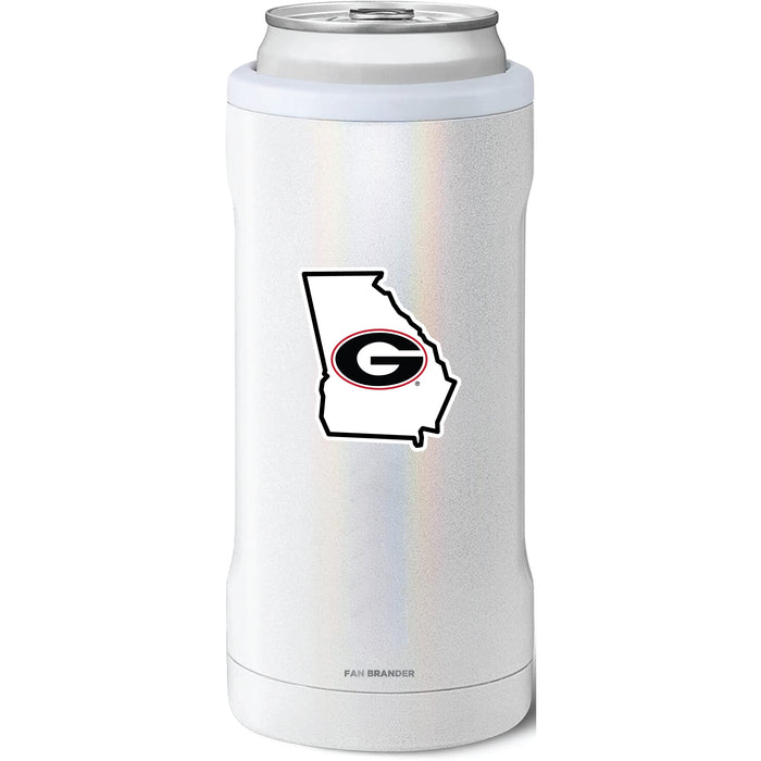 BruMate Slim Insulated Can Cooler with Georgia Bulldogs State Design