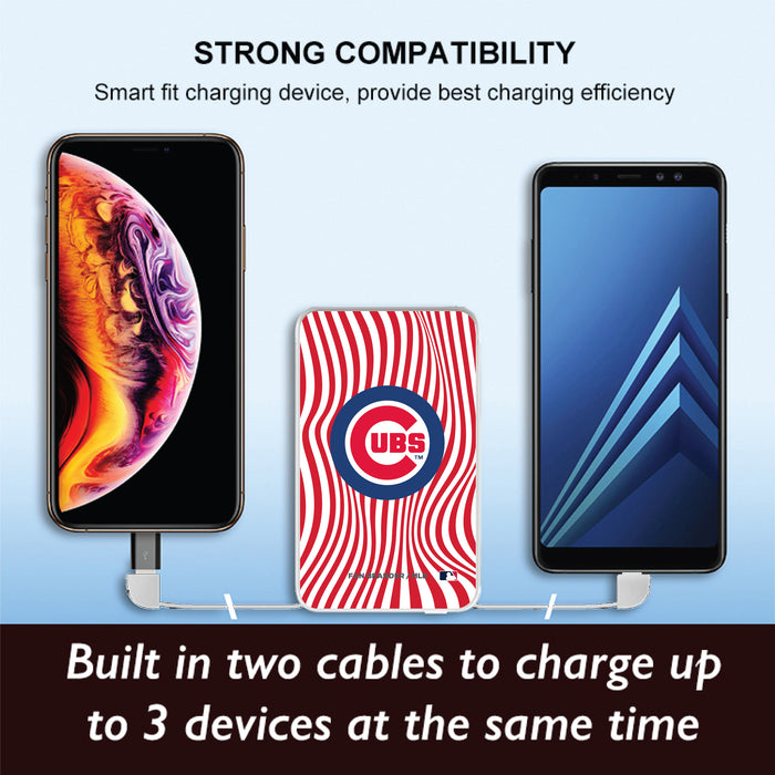 Fan Brander 10,000 mAh Portable Power Bank with Chicago Cubs Groovey Lines