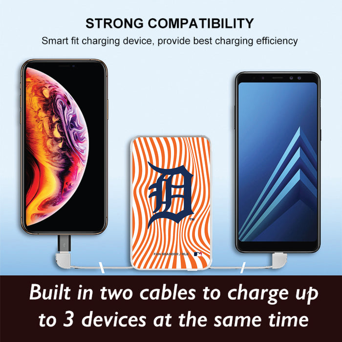 Fan Brander 10,000 mAh Portable Power Bank with Detroit Tigers Groovey Lines