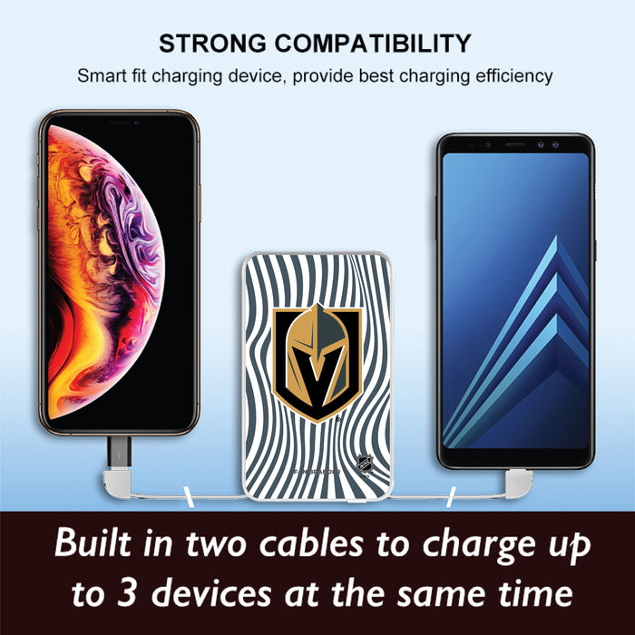 Fan Brander 10,000 mAh Portable Power Bank with Vegas Golden Knights Groovey Lines