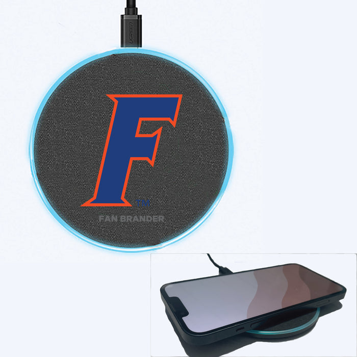 Fan Brander Grey 15W Wireless Charger with Florida Gators F Logo