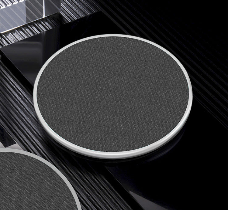 Fan Brander Grey 15W Wireless Charger with Vancouver Canucks Primary Logo on Geometric Quad Background