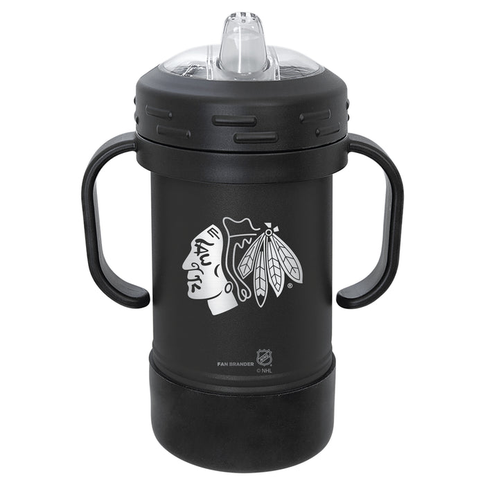 Fan Brander Sippy Cup Tumbler with Chicago Blackhawks Logos