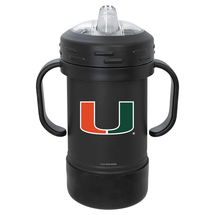 Fan Brander Sippy Cup Tumbler with Miami Hurricanes Logos