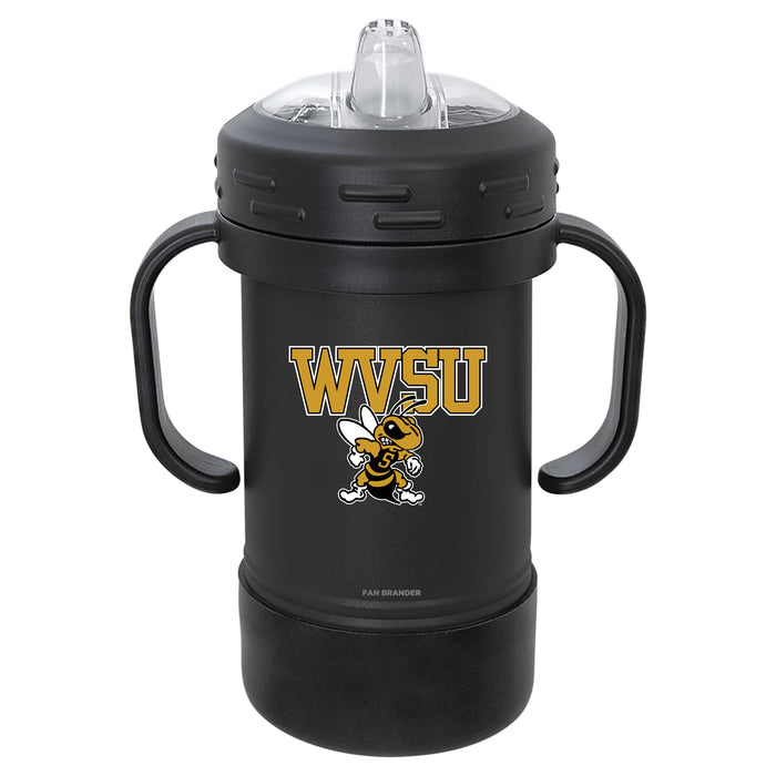 Fan Brander Sippy Cup Tumbler with West Virginia State Univ Yellow Jackets Logos