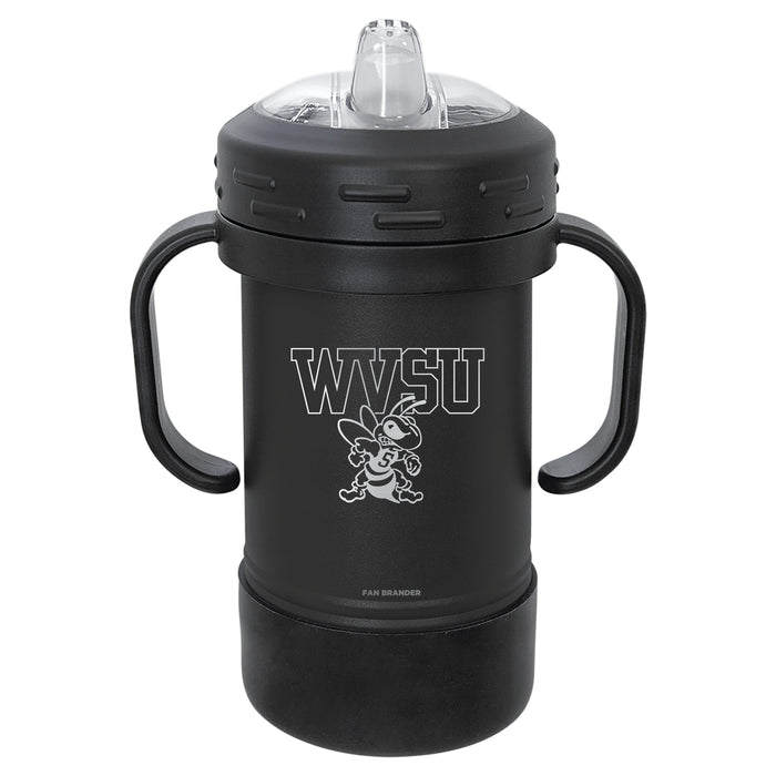 Fan Brander Sippy Cup Tumbler with West Virginia State Univ Yellow Jackets Logos