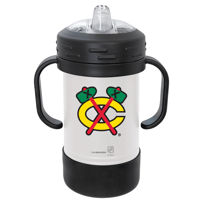 Fan Brander Sippy Cup Tumbler with Chicago Blackhawks Logos