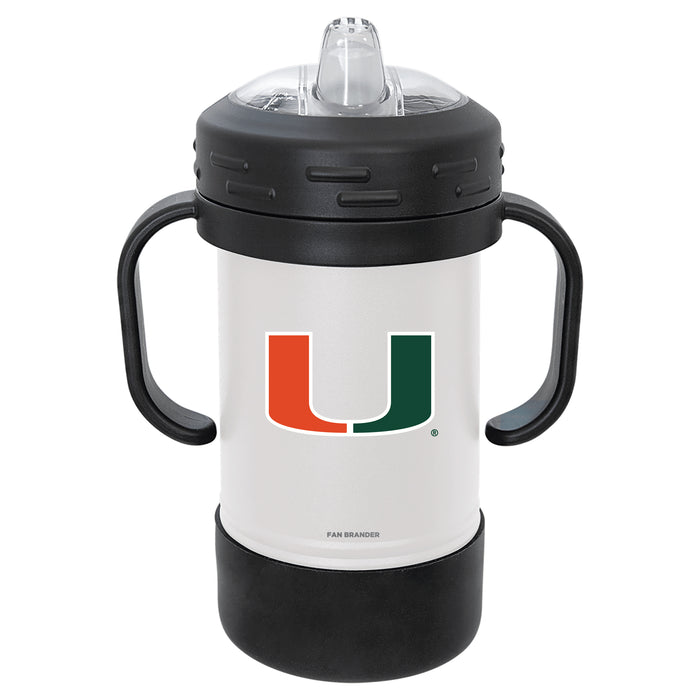 Fan Brander Sippy Cup Tumbler with Miami Hurricanes Logos