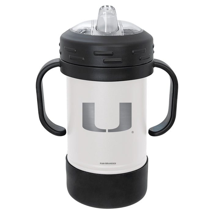 Fan Brander Sippy Cup Tumbler with Miami Hurricanes Logos